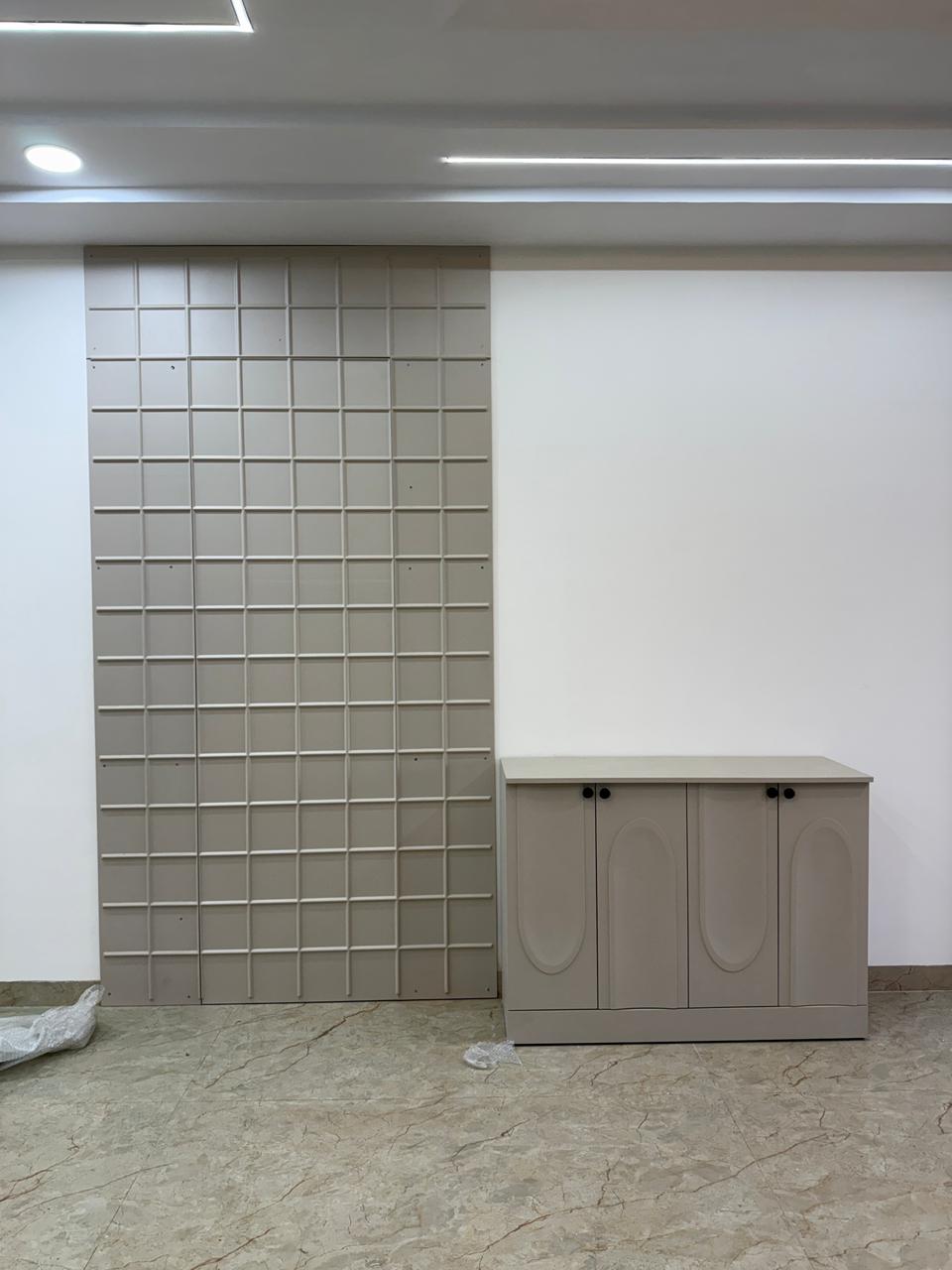 Fluted & Charcoal Wainscoting